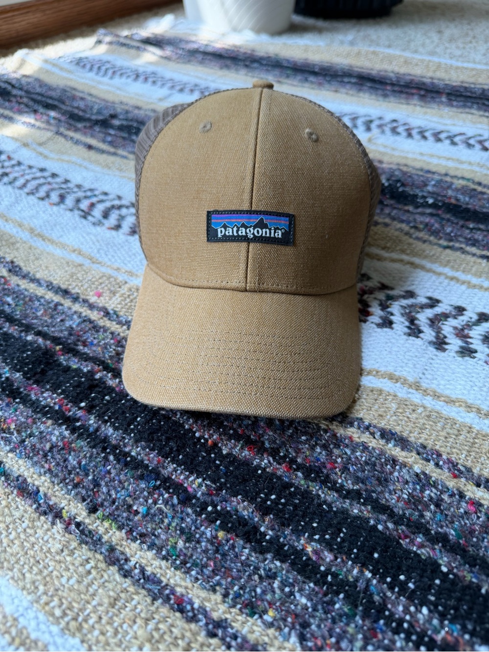 Patagonia Tan/Brown Trucker Hat with Logo Patch